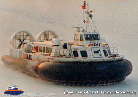 AP1-88 hovercraft with the Scandinavian company SAS -  (credit: The <a href='http://www.hovercraft-museum.org/' target='_blank'>Hovercraft Museum Trust</a>).